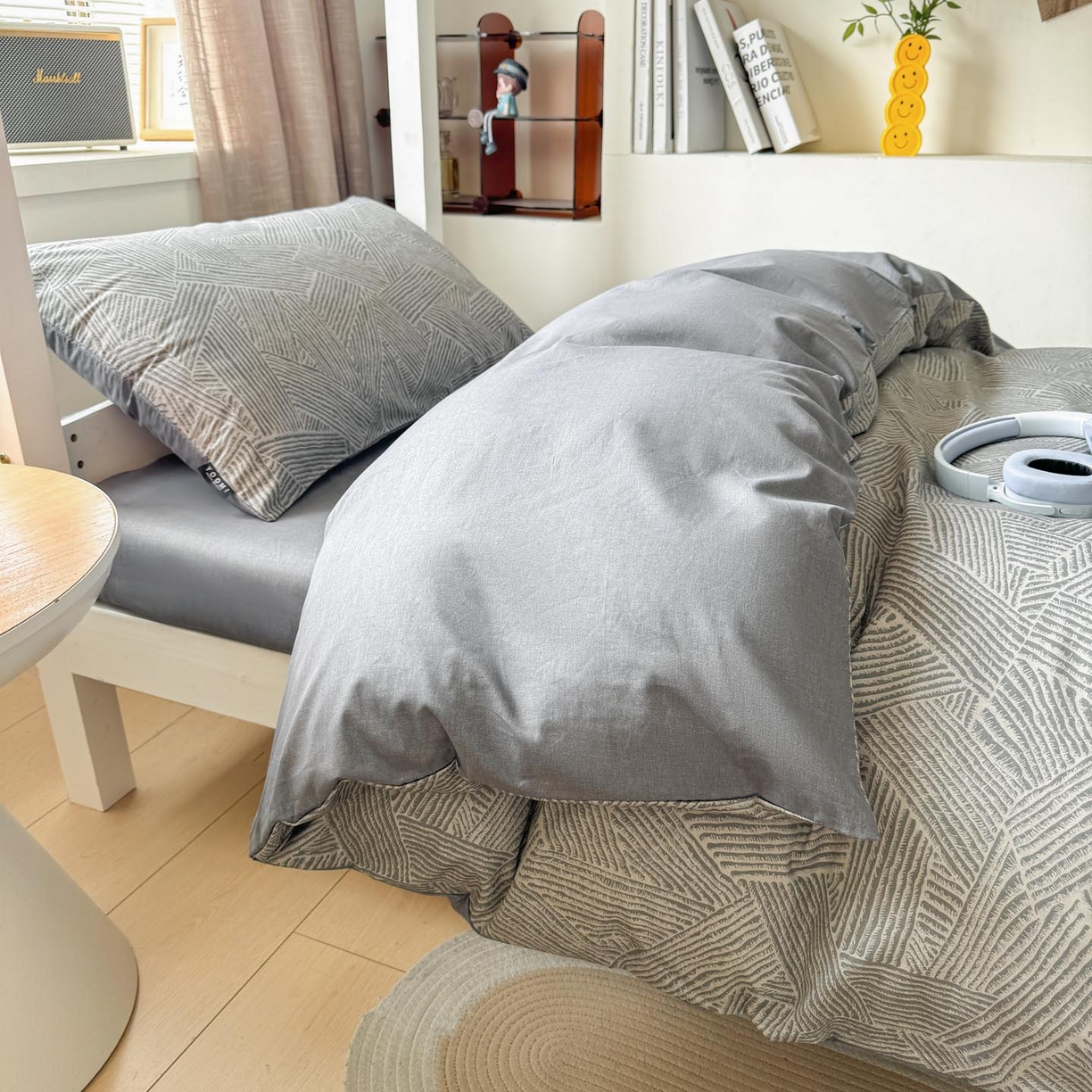 91家纺网 家纺一手货源 找家纺 涵宸2025新款全棉宿舍学生款三件套四件套 山林