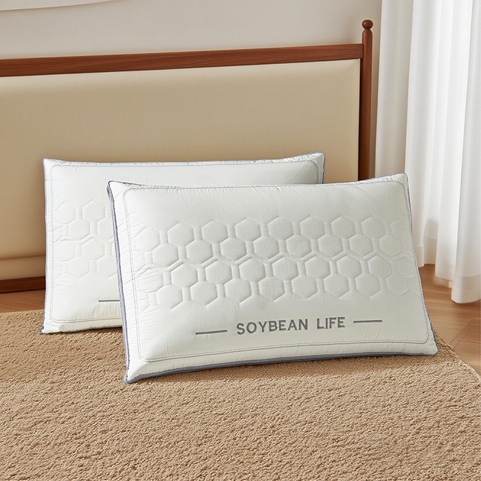 91家纺网 家纺一手货源 找家纺 （总）织布人 2025新款枕芯亲肤立体刺绣舒睡护颈枕头枕芯学生宿舍成人家用酒店枕芯