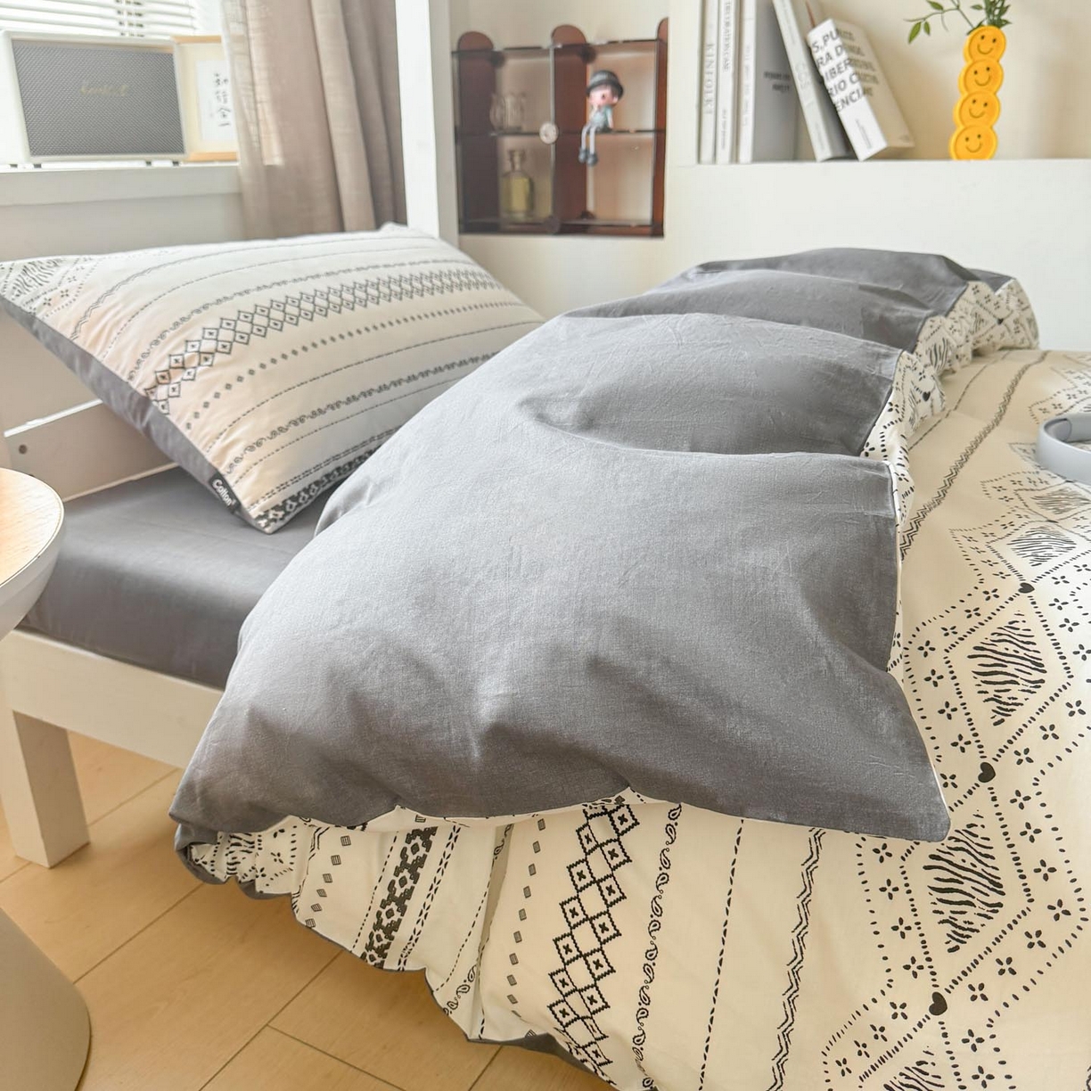 91家纺网 家纺一手货源 找家纺 涵宸2025新款全棉宿舍学生款三件套四件套 维诺-白