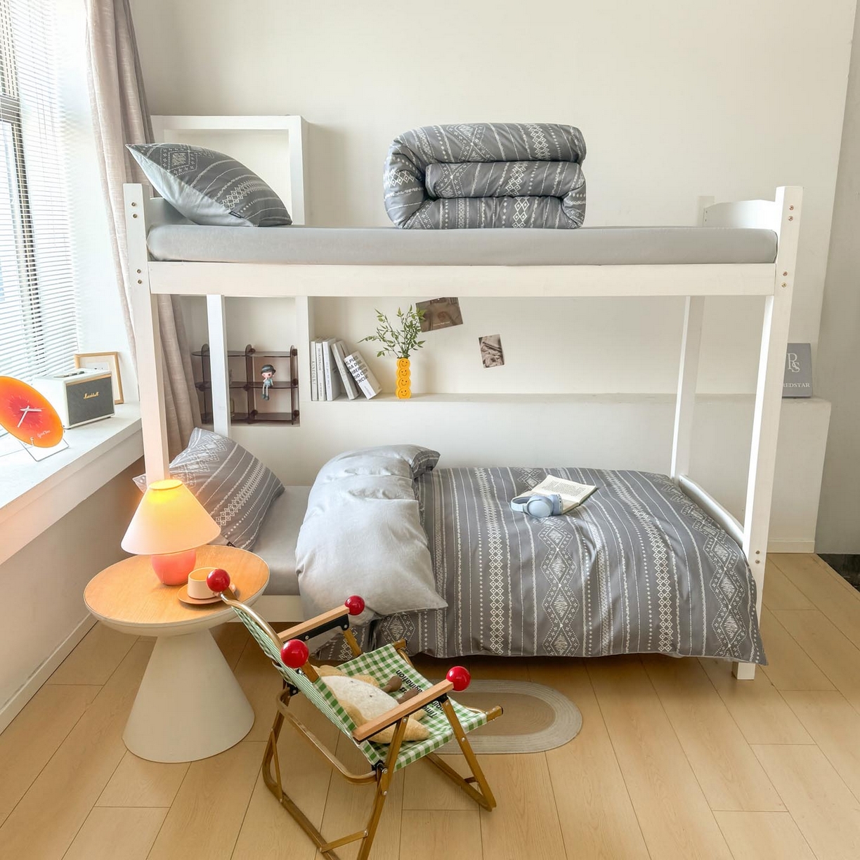 91家纺网 家纺一手货源 找家纺 涵宸2025新款全棉宿舍学生款三件套四件套 维诺-灰