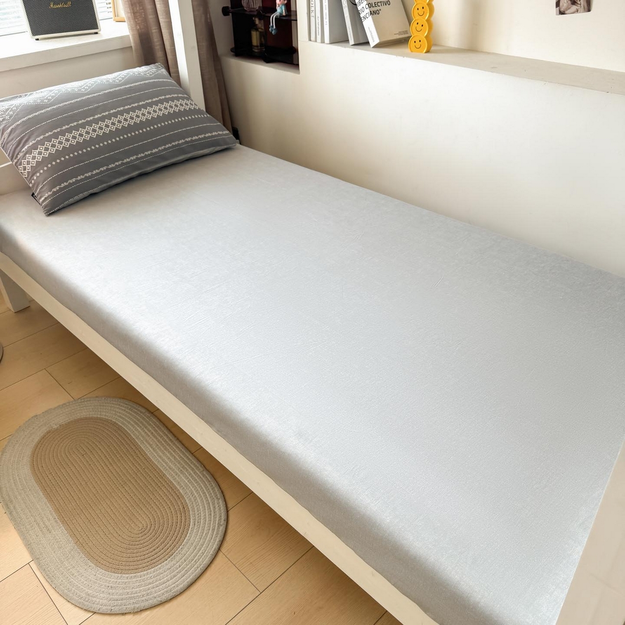 91家纺网 家纺一手货源 找家纺 涵宸2025新款全棉宿舍学生款三件套四件套 维诺-灰