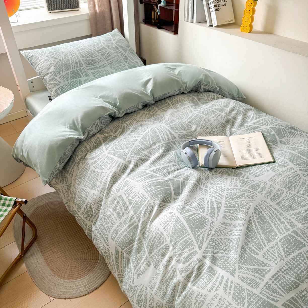 91家纺网 家纺一手货源 找家纺 涵宸2025新款全棉宿舍学生款三件套四件套 未来矩阵