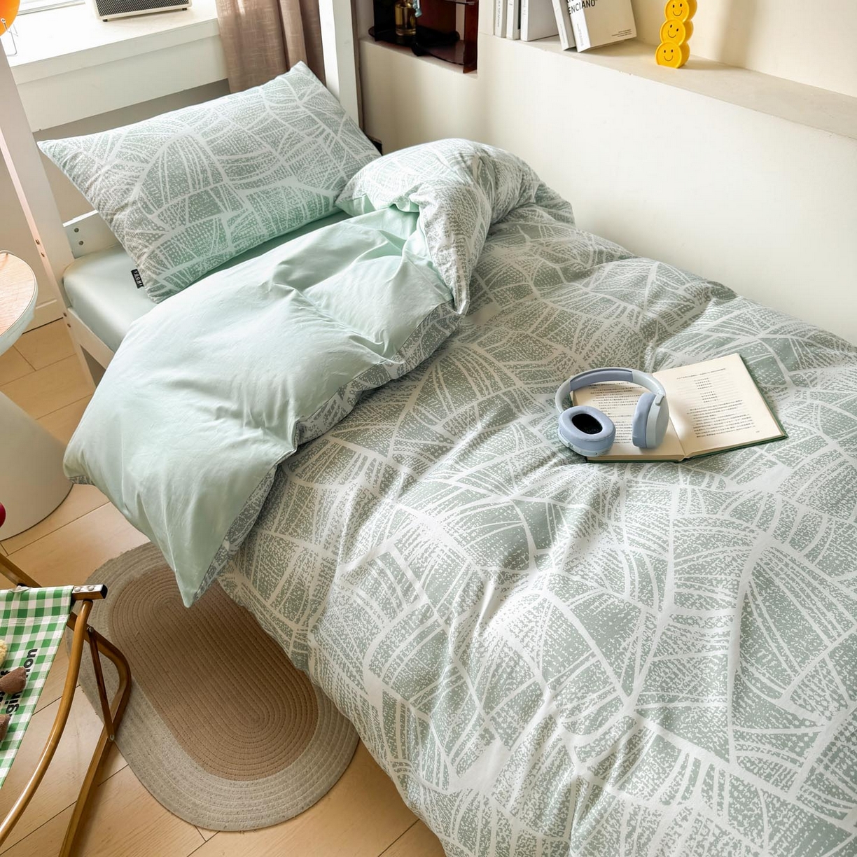 91家纺网 家纺一手货源 找家纺 涵宸2025新款全棉宿舍学生款三件套四件套 未来矩阵