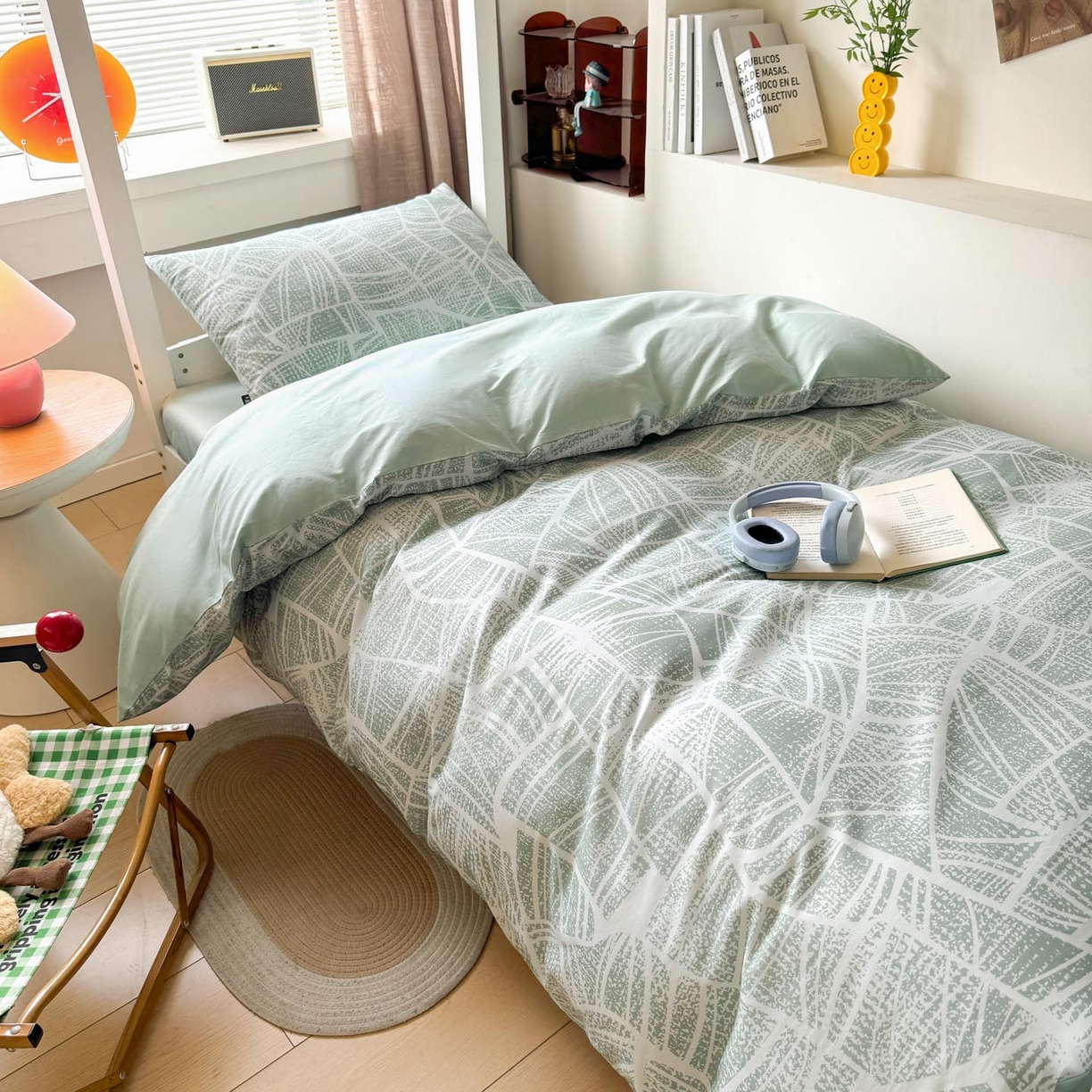 91家纺网 家纺一手货源 找家纺 涵宸2025新款全棉宿舍学生款三件套四件套 未来矩阵