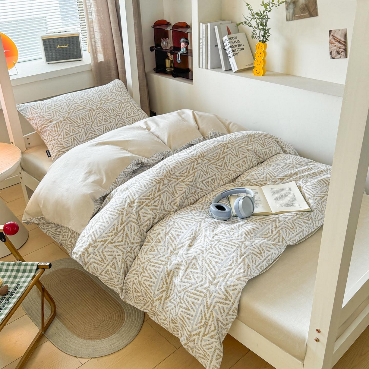 91家纺网 家纺一手货源 找家纺 涵宸2025新款全棉宿舍学生款三件套四件套 星季