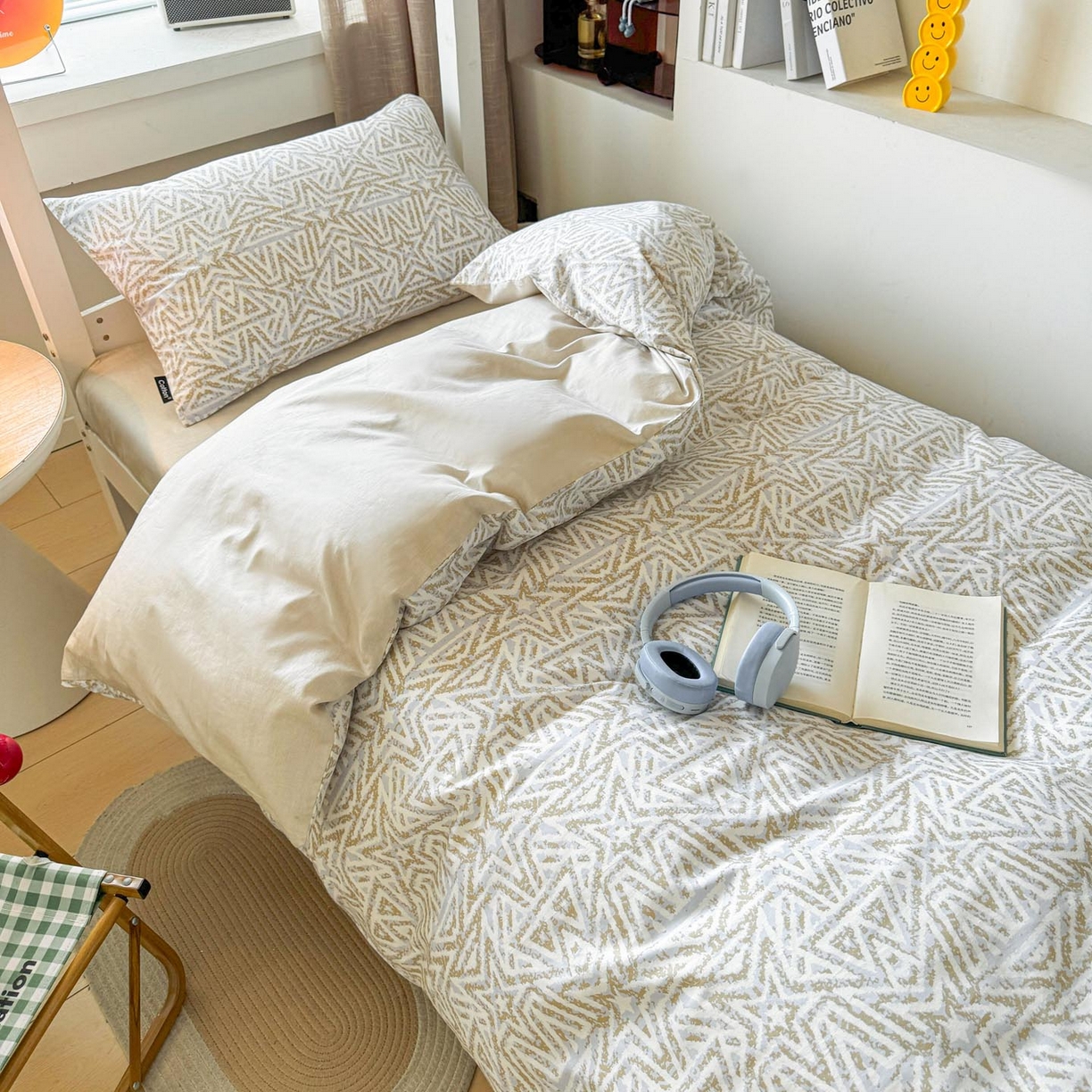 91家纺网 家纺一手货源 找家纺 涵宸2025新款全棉宿舍学生款三件套四件套 星季