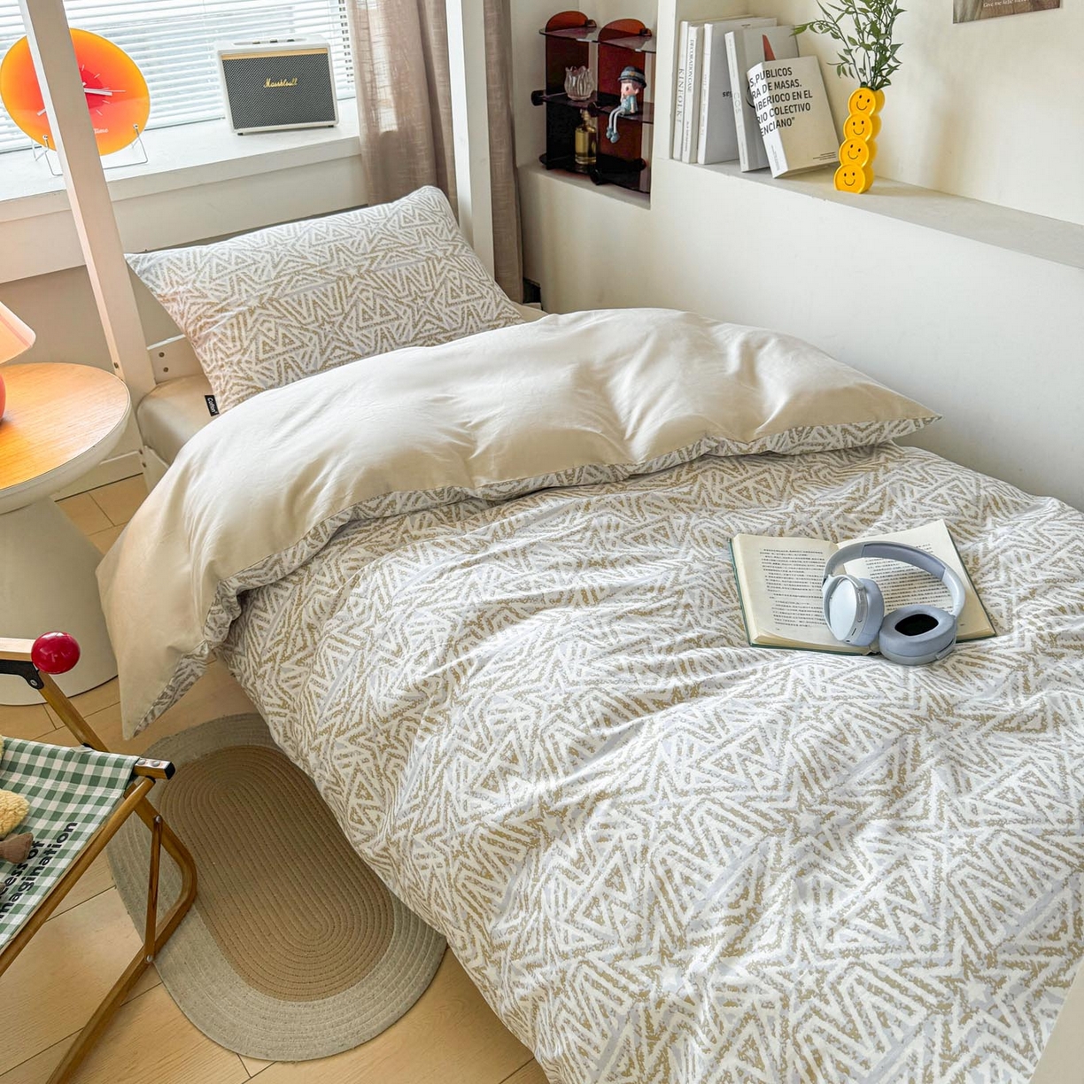 91家纺网 家纺一手货源 找家纺 涵宸2025新款全棉宿舍学生款三件套四件套 星季