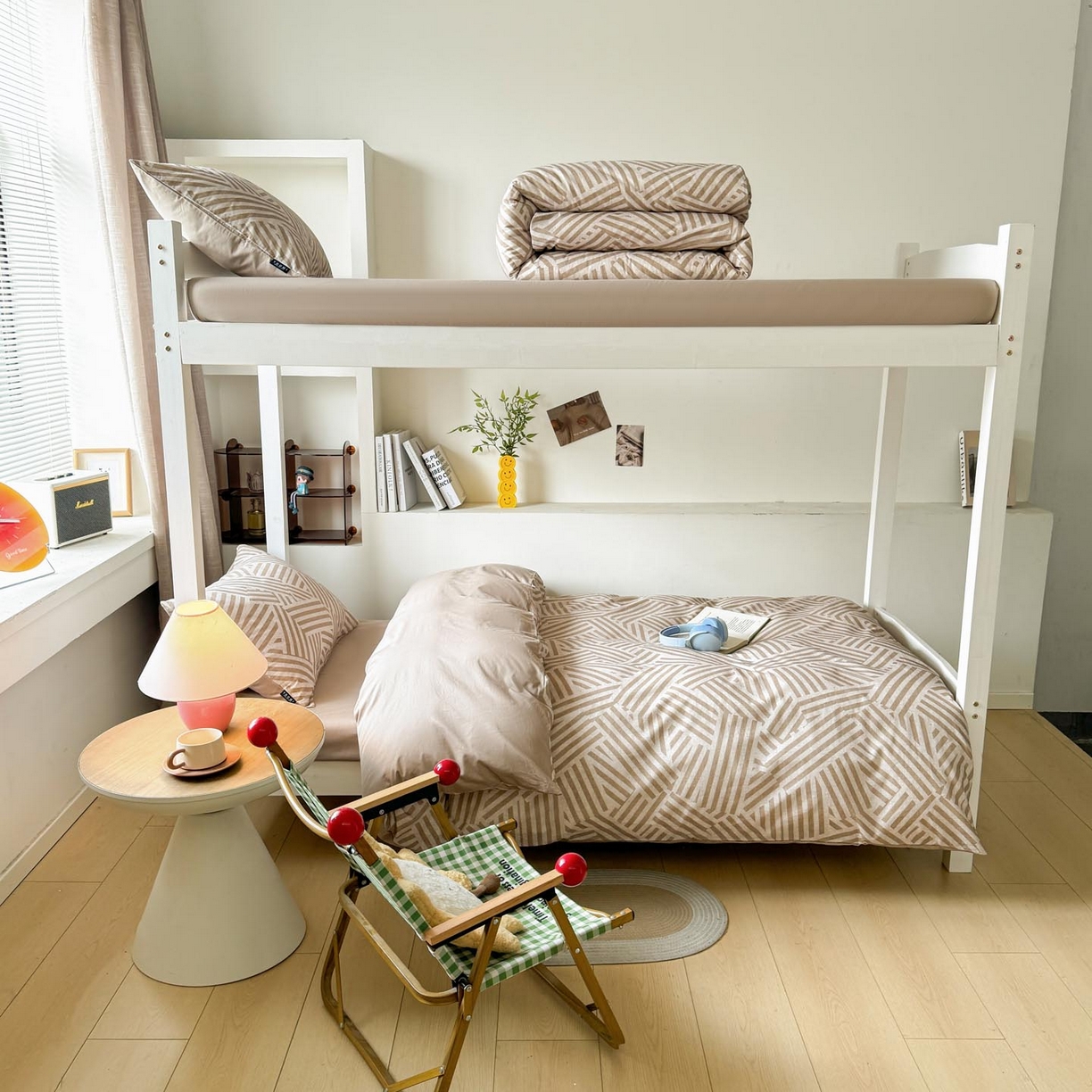 91家纺网 家纺一手货源 找家纺 涵宸2025新款全棉宿舍学生款三件套四件套 艺术图