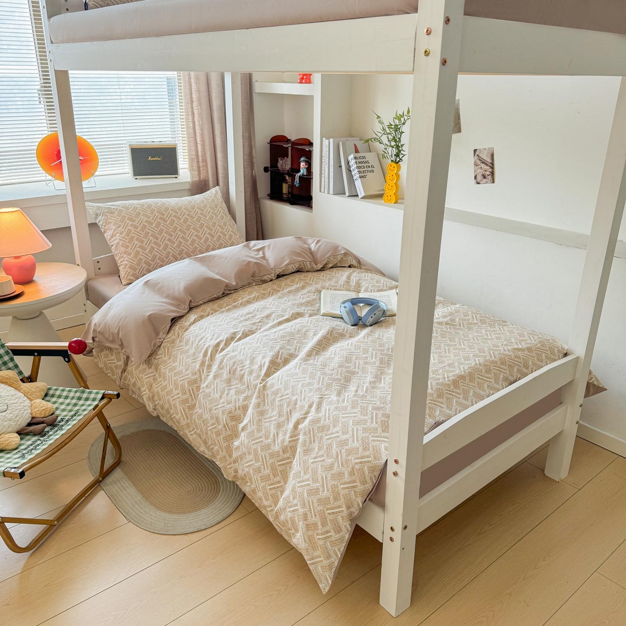 91家纺网 家纺一手货源 找家纺 涵宸2025新款全棉宿舍学生款三件套四件套 云沫