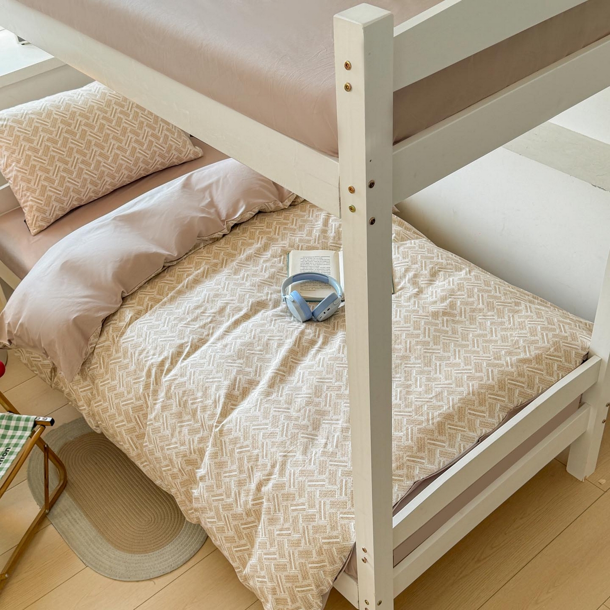 91家纺网 家纺一手货源 找家纺 涵宸2025新款全棉宿舍学生款三件套四件套 云沫