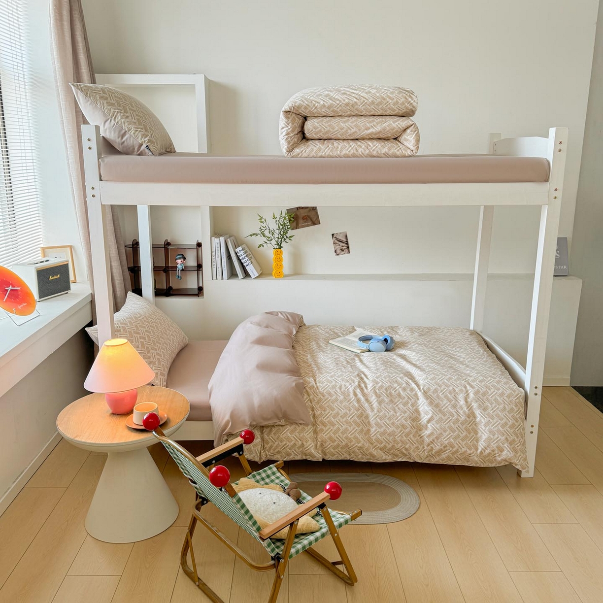 91家纺网 家纺一手货源 找家纺 涵宸2025新款全棉宿舍学生款三件套四件套 云沫