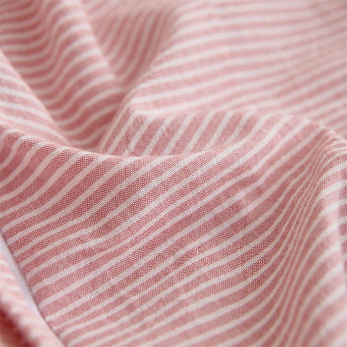 91家纺网 家纺一手货源 找家纺 织布人 2025新款荞麦枕A类纯棉条纹无印风组合牵引颈椎枕头枕芯荞麦护颈枕芯 粉色 三角35x16cm 方枕35x20cm组合枕/只