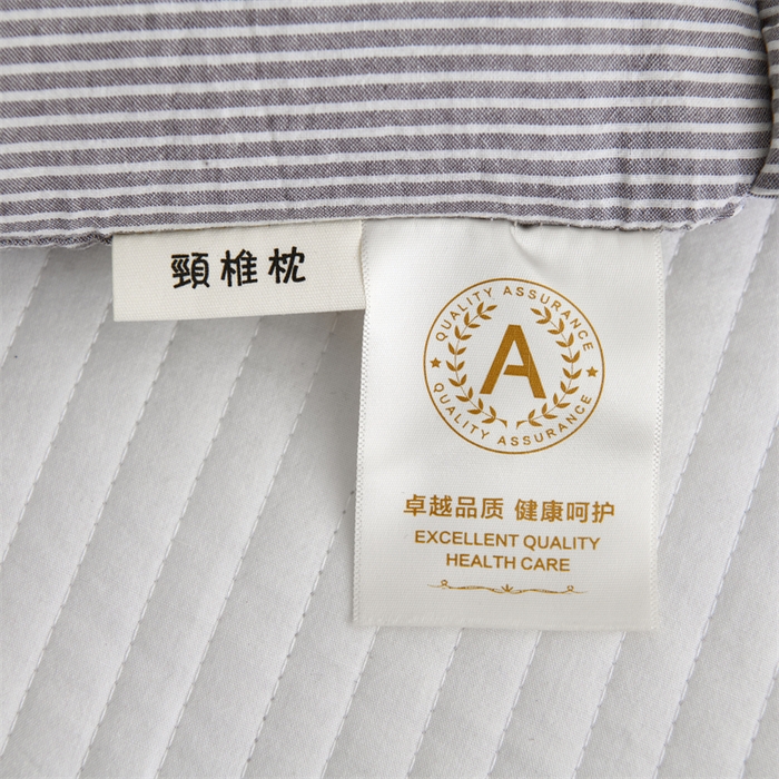 91家纺网 家纺一手货源 找家纺 织布人 2025新款荞麦枕A类纯棉条纹无印风组合牵引颈椎枕头枕芯荞麦护颈枕芯 灰色 三角35x16cm 方枕35x20cm组合枕/只