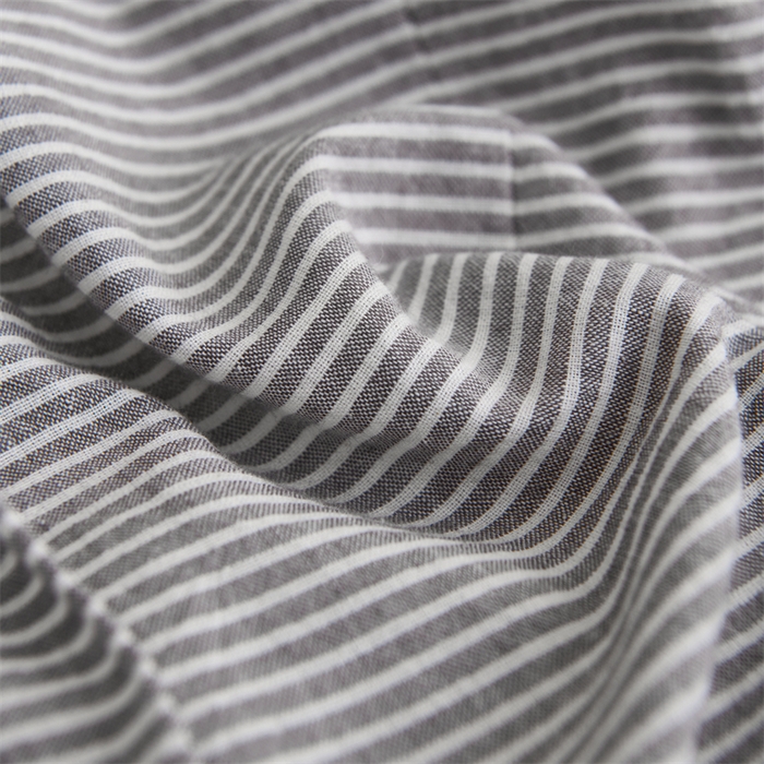 91家纺网 家纺一手货源 找家纺 织布人 2025新款荞麦枕A类纯棉条纹无印风组合牵引颈椎枕头枕芯荞麦护颈枕芯 灰色 三角35x16cm 方枕35x20cm组合枕/只