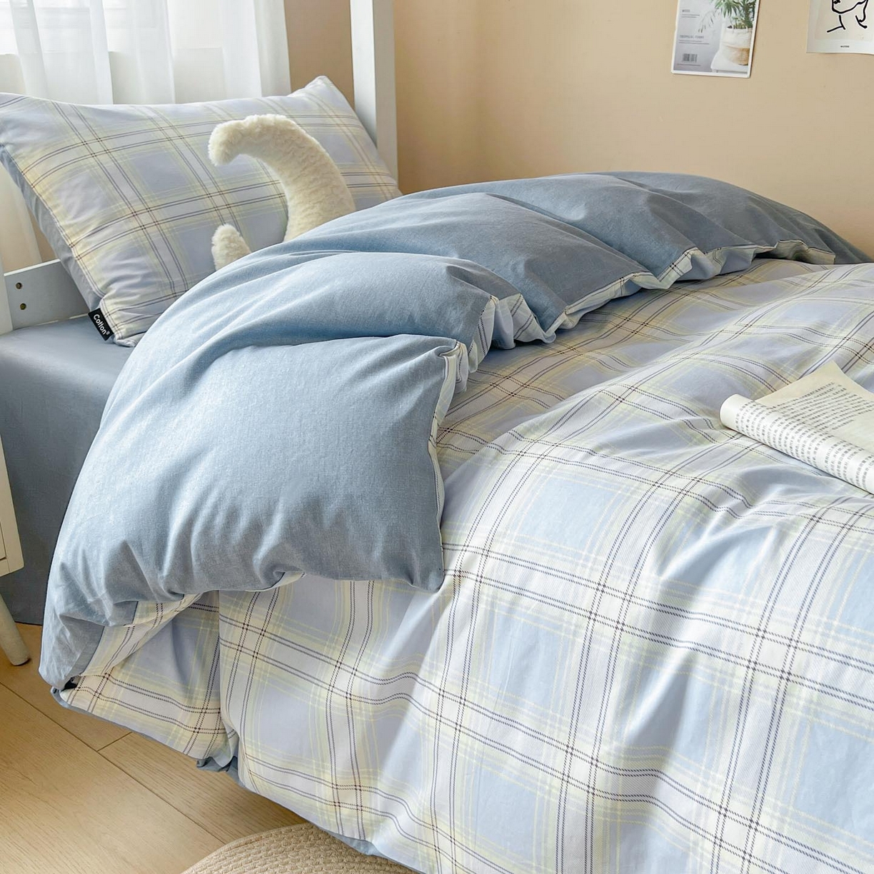 涵宸2025新款全棉宿舍学生款三件套四件套 莫妮兰