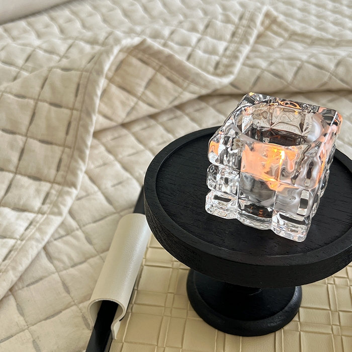 91家纺网 家纺一手货源 找家纺 沐纯家居  2025新款色织棉麻床盖 麻本色