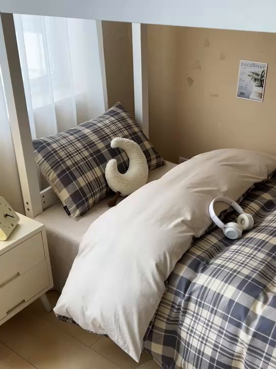 91家纺网 家纺一手货源 找家纺 涵宸2025新款全棉宿舍学生款三件套四件套 未知维度