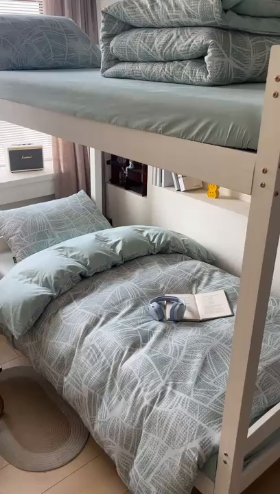 91家纺网 家纺一手货源 找家纺 涵宸2025新款全棉宿舍学生款三件套四件套 未来矩阵