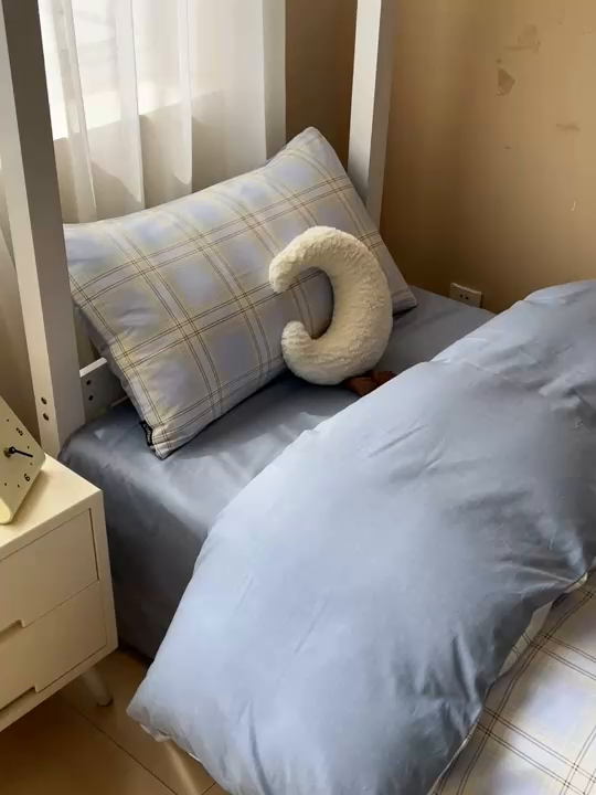 91家纺网 家纺一手货源 找家纺 涵宸2025新款全棉宿舍学生款三件套四件套 莫妮兰