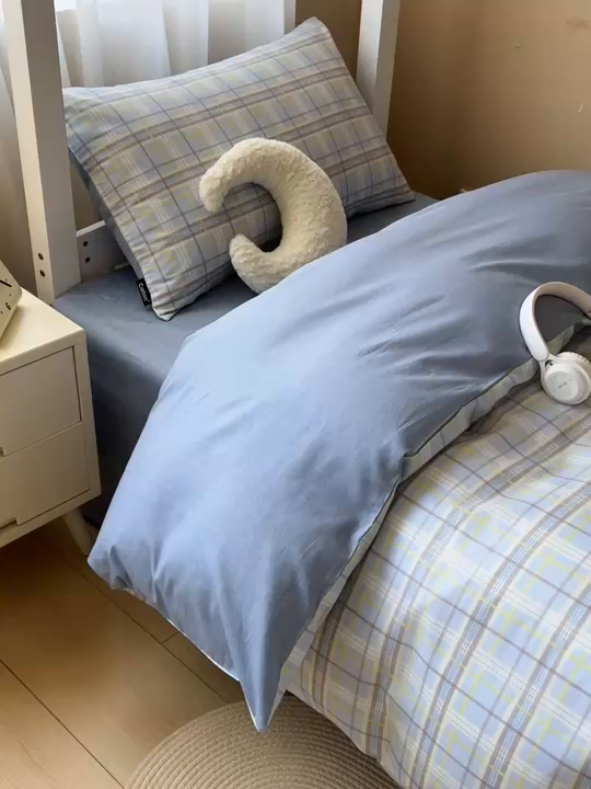 91家纺网 家纺一手货源 找家纺 涵宸2025新款全棉宿舍学生款三件套四件套 罗宾