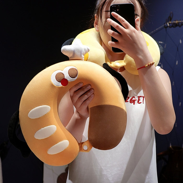 91家纺网 家纺一手货源 找家纺 仟亿莱 2025春夏新款美食系列记忆棉U枕套盒 组合图仅供参考 35X38cmU枕/只