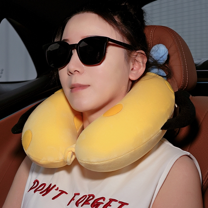 91家纺网 家纺一手货源 找家纺 仟亿莱 2025春夏新款美食系列记忆棉U枕套盒 套盒U枕芝士 35X38cmU枕/只