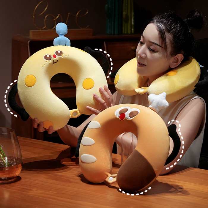 91家纺网 家纺一手货源 找家纺 仟亿莱 2025春夏新款美食系列记忆棉U枕套盒 组合图仅供参考 35X38cmU枕/只