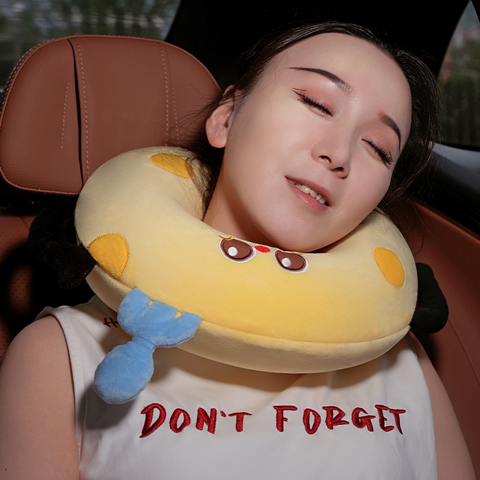 91家纺网 家纺一手货源 找家纺 仟亿莱 2025春夏新款美食系列记忆棉U枕套盒 套盒U枕芝士 17X20cm盒子/个