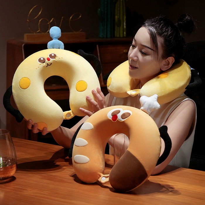 91家纺网 家纺一手货源 找家纺 仟亿莱 2025春夏新款美食系列记忆棉U枕套盒 组合图仅供参考 35X38cmU枕/只