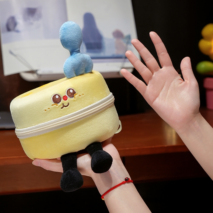 91家纺网 家纺一手货源 找家纺 仟亿莱 2025春夏新款美食系列记忆棉U枕套盒 套盒U枕芝士 35X38cmU枕/只