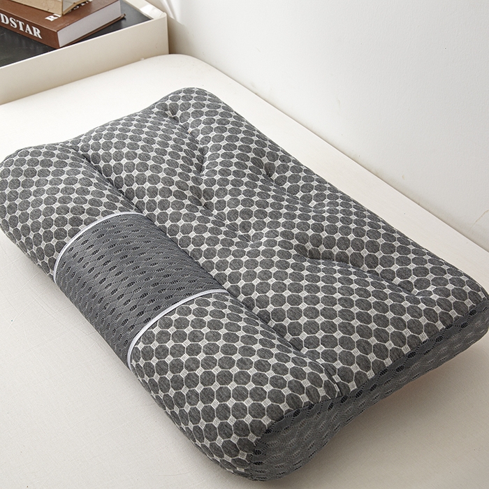 91家纺网 家纺一手货源 找家纺 （总）织布人 2025新款枕芯针织圆柱按摩SPA颈椎养护牵引枕头枕芯家用防落枕枕芯