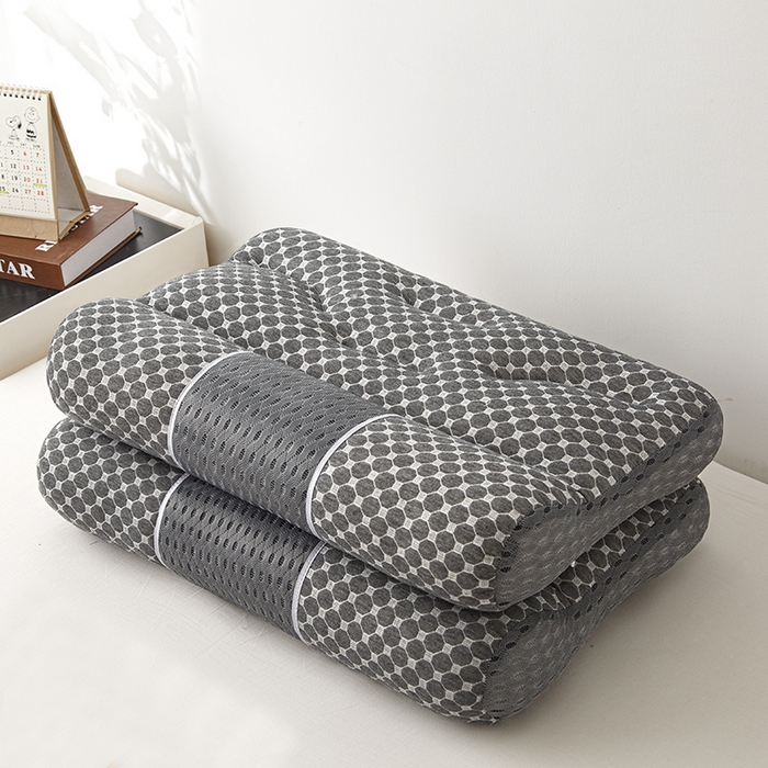 91家纺网 家纺一手货源 找家纺 织布人 2025新款枕芯针织圆柱按摩SPA颈椎养护牵引枕头枕芯家用防落枕枕芯 黑色 40x65cm 低枕/只