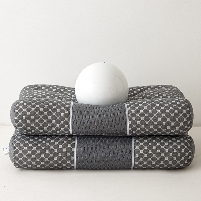 91家纺网 家纺一手货源 找家纺 织布人 2025新款枕芯针织圆柱按摩SPA颈椎养护牵引枕头枕芯家用防落枕枕芯 黑色 40x65cm 低枕/只