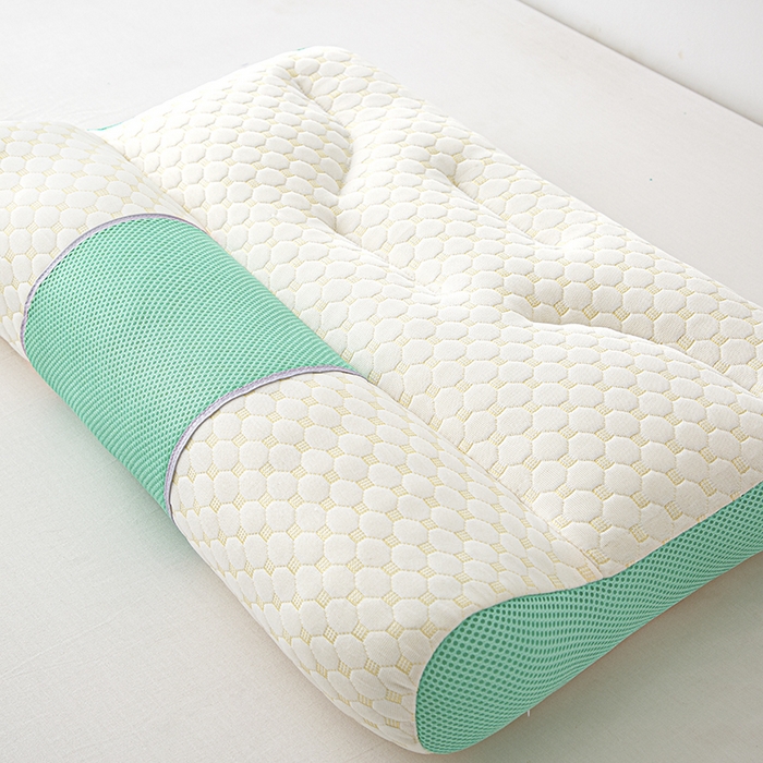 91家纺网 家纺一手货源 找家纺 织布人 2025新款枕芯针织圆柱按摩SPA颈椎养护牵引枕头枕芯家用防落枕枕芯 绿色 40x65cm 低枕/只