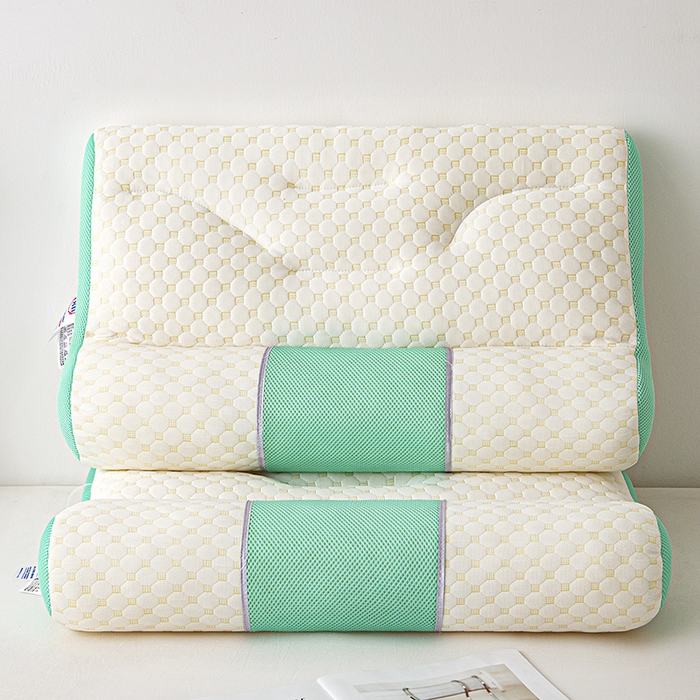 91家纺网 家纺一手货源 找家纺 织布人 2025新款枕芯针织圆柱按摩SPA颈椎养护牵引枕头枕芯家用防落枕枕芯 绿色 40x65cm 低枕/只