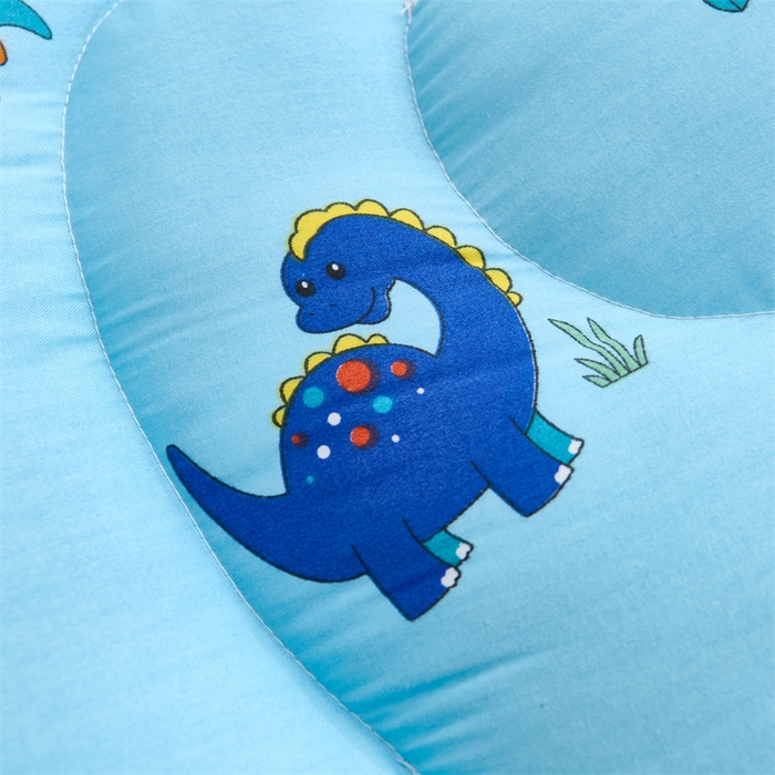 91家纺网 家纺一手货源 找家纺 织布人 2025新款枕芯双面可用儿童枕学生枕头枕芯A版凉豆豆B版全棉卡通枕芯 冰冰熊-蓝恐龙 30x50cm 儿童枕/只