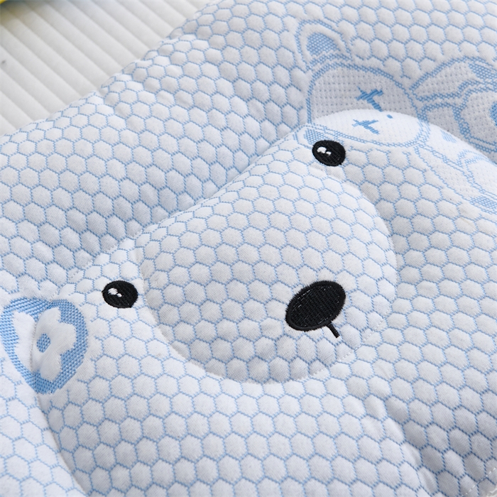 91家纺网 家纺一手货源 找家纺 织布人 2025新款枕芯双面可用儿童枕学生枕头枕芯A版凉豆豆B版全棉卡通枕芯 冰冰熊-蓝恐龙 30x50cm 儿童枕/只