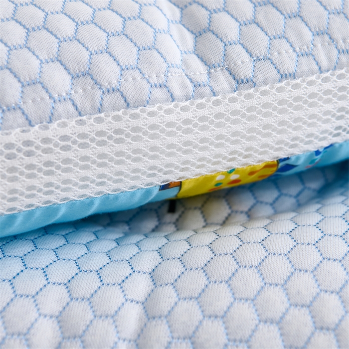 91家纺网 家纺一手货源 找家纺 织布人 2025新款枕芯双面可用儿童枕学生枕头枕芯A版凉豆豆B版全棉卡通枕芯 冰冰熊-蓝恐龙 30x50cm 儿童枕/只