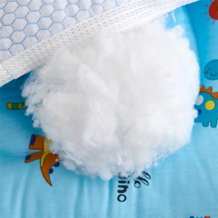 91家纺网 家纺一手货源 找家纺 织布人 2025新款枕芯双面可用儿童枕学生枕头枕芯A版凉豆豆B版全棉卡通枕芯 冰冰熊-蓝恐龙 30x50cm 儿童枕/只