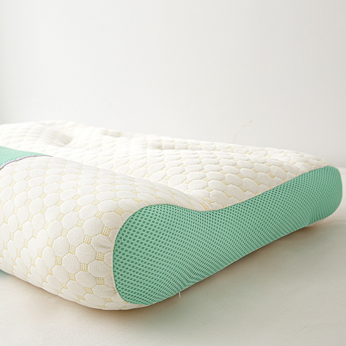 91家纺网 家纺一手货源 找家纺 织布人 2025新款枕芯针织圆柱按摩SPA颈椎养护牵引枕头枕芯家用防落枕枕芯 绿色 40x65cm 中枕/只