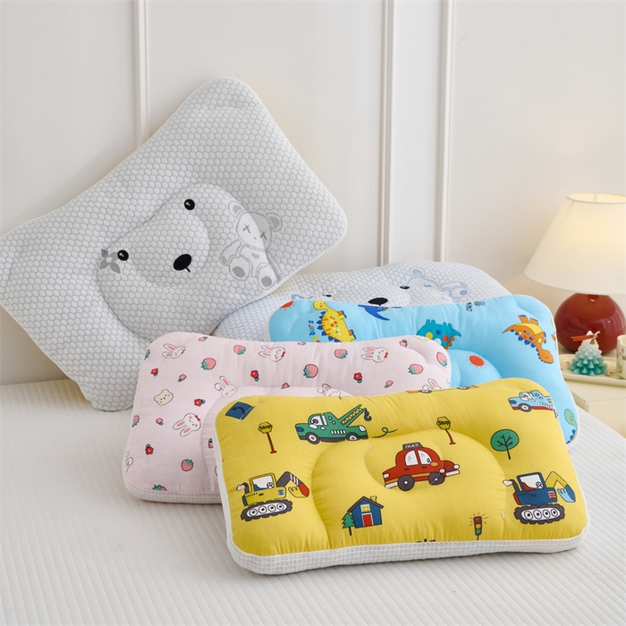 91家纺网 家纺一手货源 找家纺 织布人 2025新款枕芯双面可用儿童枕学生枕头枕芯A版凉豆豆B版全棉卡通枕芯 组合图仅供参考 30x50cm 儿童枕/只