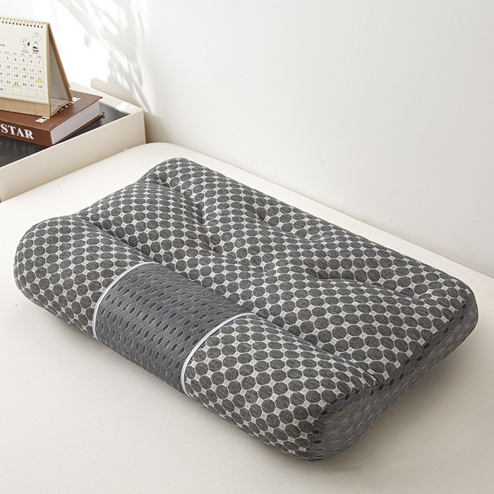 91家纺网 家纺一手货源 找家纺 织布人 2025新款枕芯针织圆柱按摩SPA颈椎养护牵引枕头枕芯家用防落枕枕芯 黑色 40x65cm 高枕/只