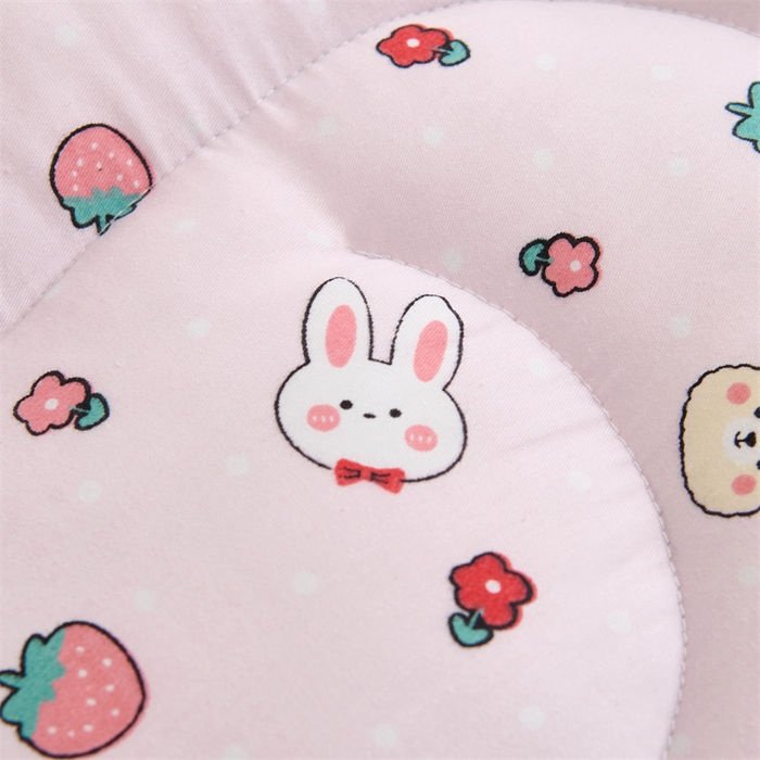 91家纺网 家纺一手货源 找家纺 织布人 2025新款枕芯双面可用儿童枕学生枕头枕芯A版凉豆豆B版全棉卡通枕芯 冰冰熊-粉小兔 40x60cm 学生枕/只