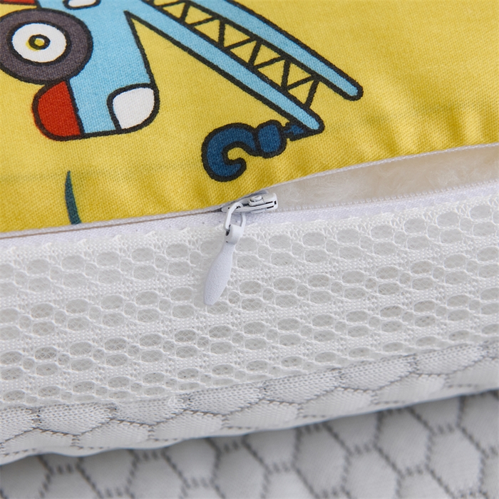 91家纺网 家纺一手货源 找家纺 织布人 2025新款枕芯双面可用儿童枕学生枕头枕芯A版凉豆豆B版全棉卡通枕芯 冰冰熊-小汽车 40x60cm 学生枕/只