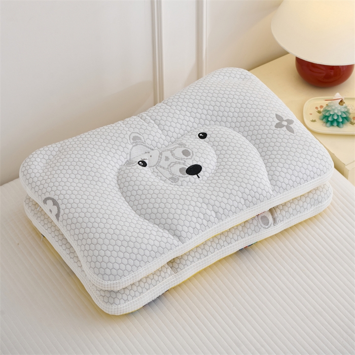 91家纺网 家纺一手货源 找家纺 织布人 2025新款枕芯双面可用儿童枕学生枕头枕芯A版凉豆豆B版全棉卡通枕芯 冰冰熊-小汽车 40x60cm 学生枕/只