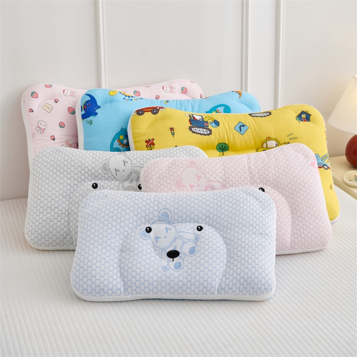 91家纺网 家纺一手货源 找家纺 织布人 2025新款枕芯双面可用儿童枕学生枕头枕芯A版凉豆豆B版全棉卡通枕芯 组合图仅供参考 40x60cm 学生枕/只