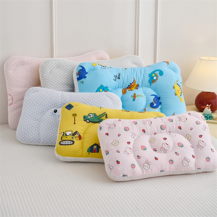 91家纺网 家纺一手货源 找家纺 织布人 2025新款枕芯双面可用儿童枕学生枕头枕芯A版凉豆豆B版全棉卡通枕芯 组合图仅供参考 40x60cm 学生枕/只