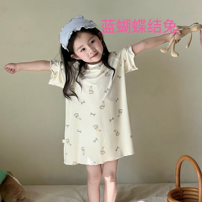 91家纺网 家纺一手货源 找家纺 （总）妍景家居生活馆 2025春夏新款儿童优可丝女童睡裙