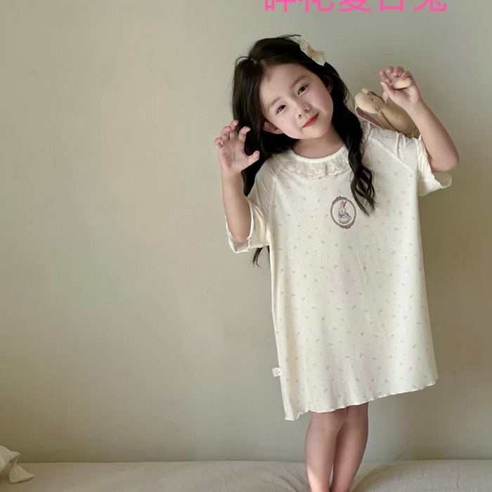 91家纺网 家纺一手货源 找家纺 （总）妍景家居生活馆 2025春夏新款儿童优可丝女童睡裙