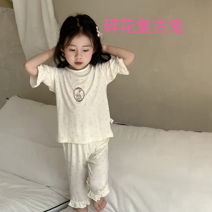 91家纺网 家纺一手货源 找家纺 （总）妍景家居生活馆 2025春夏新款儿童优可丝女童套装